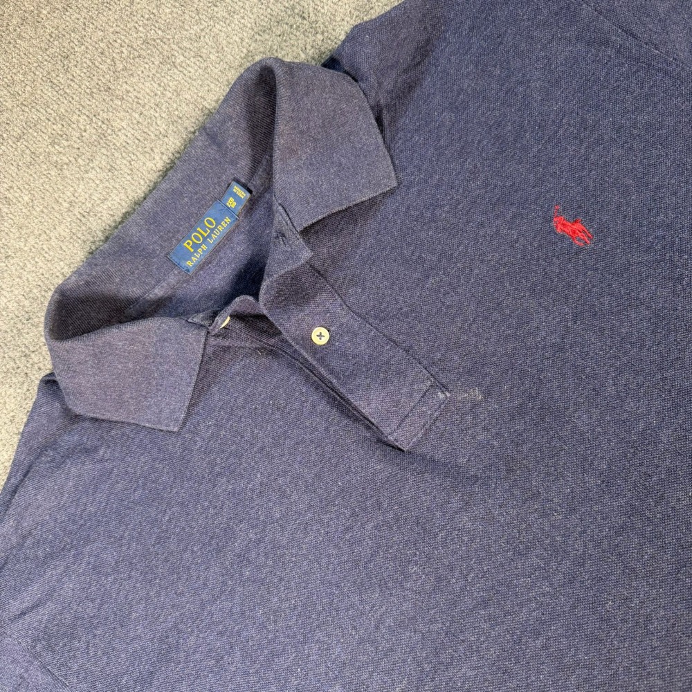 Polo Ralph Lauren Mens 2XB Big Navy Blue Short Sleeve Cotton Polo Shirt #4431